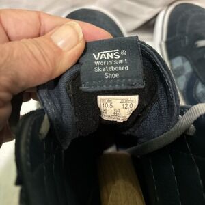 Vans SK8 HI Men 10.5 Men 12.0 Women Blue Canvas Suede High Top Skateboard Shoes